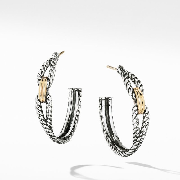 David Yurman Crossover Hoop Earrings - Picture 1 of 6